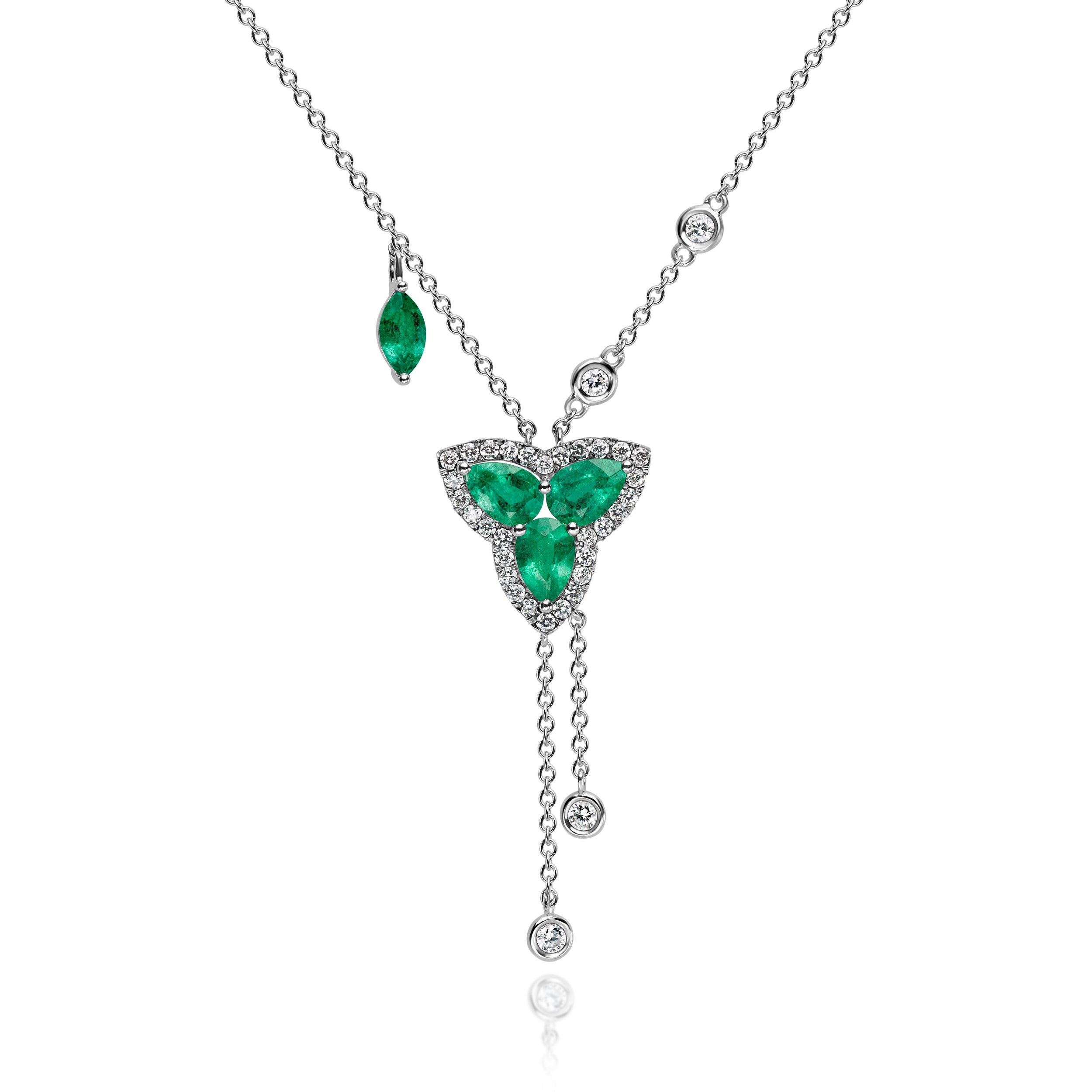 Pear Shape Emerald Pendant - 1.73ct TW