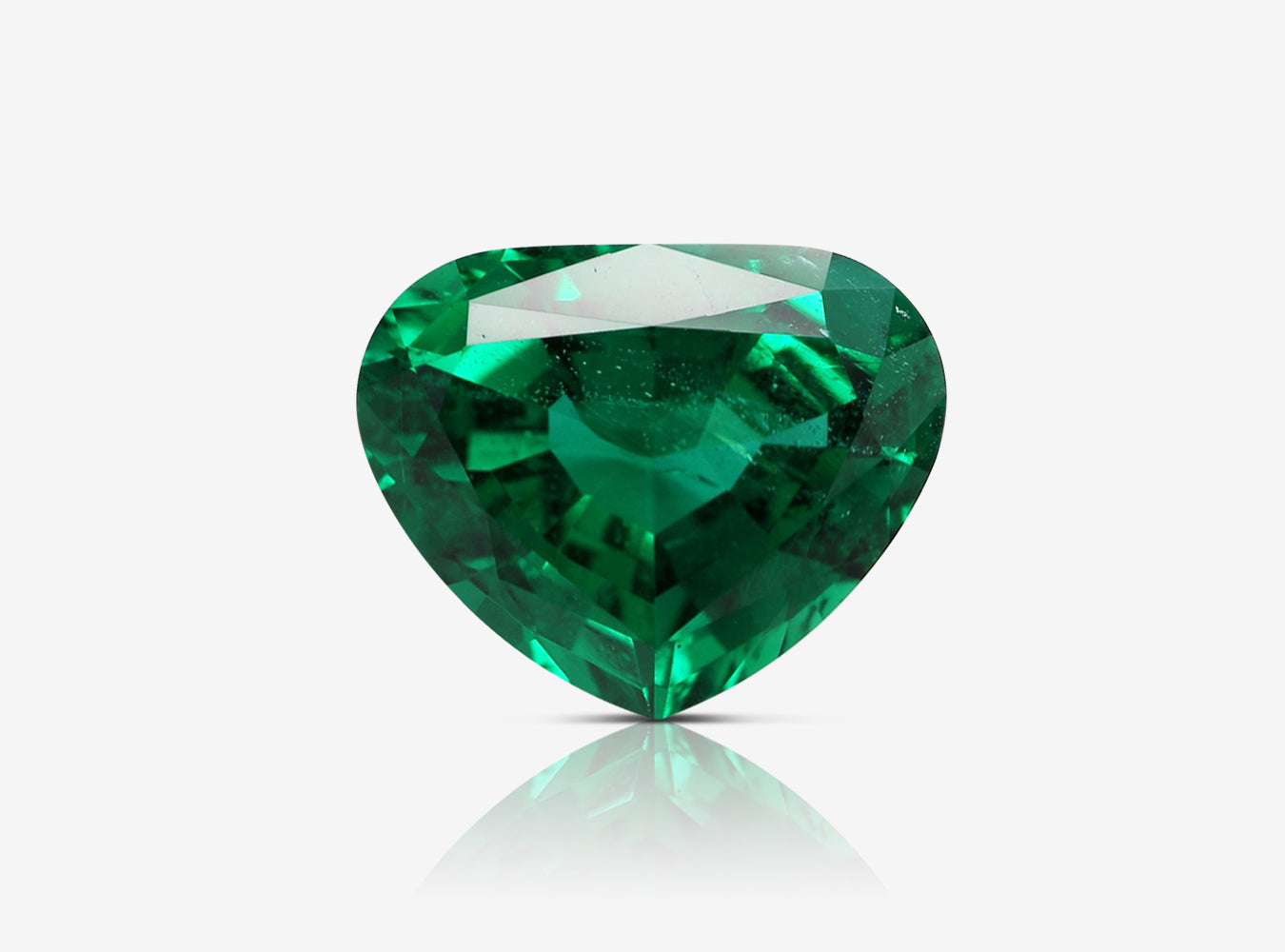 4.39 ct. Heart Shape Emerald AGL Insignificant to Minor