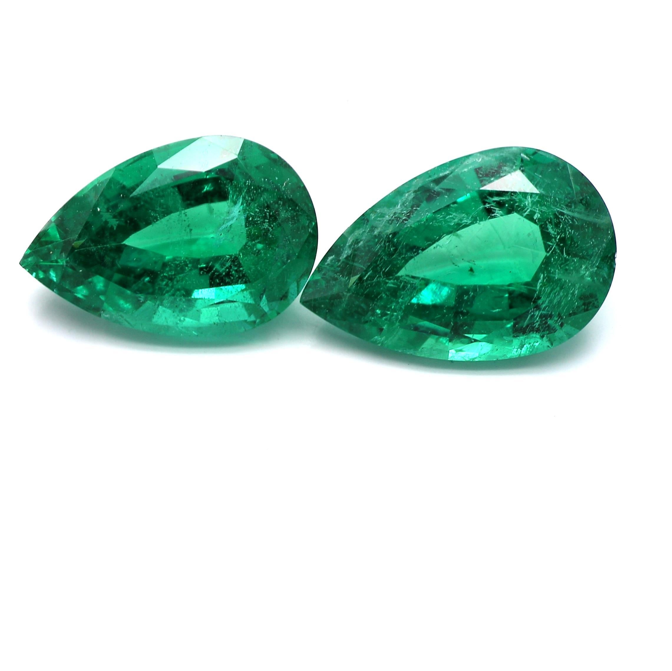 2.91 ct. Pear Shape Emerald ICA Minor