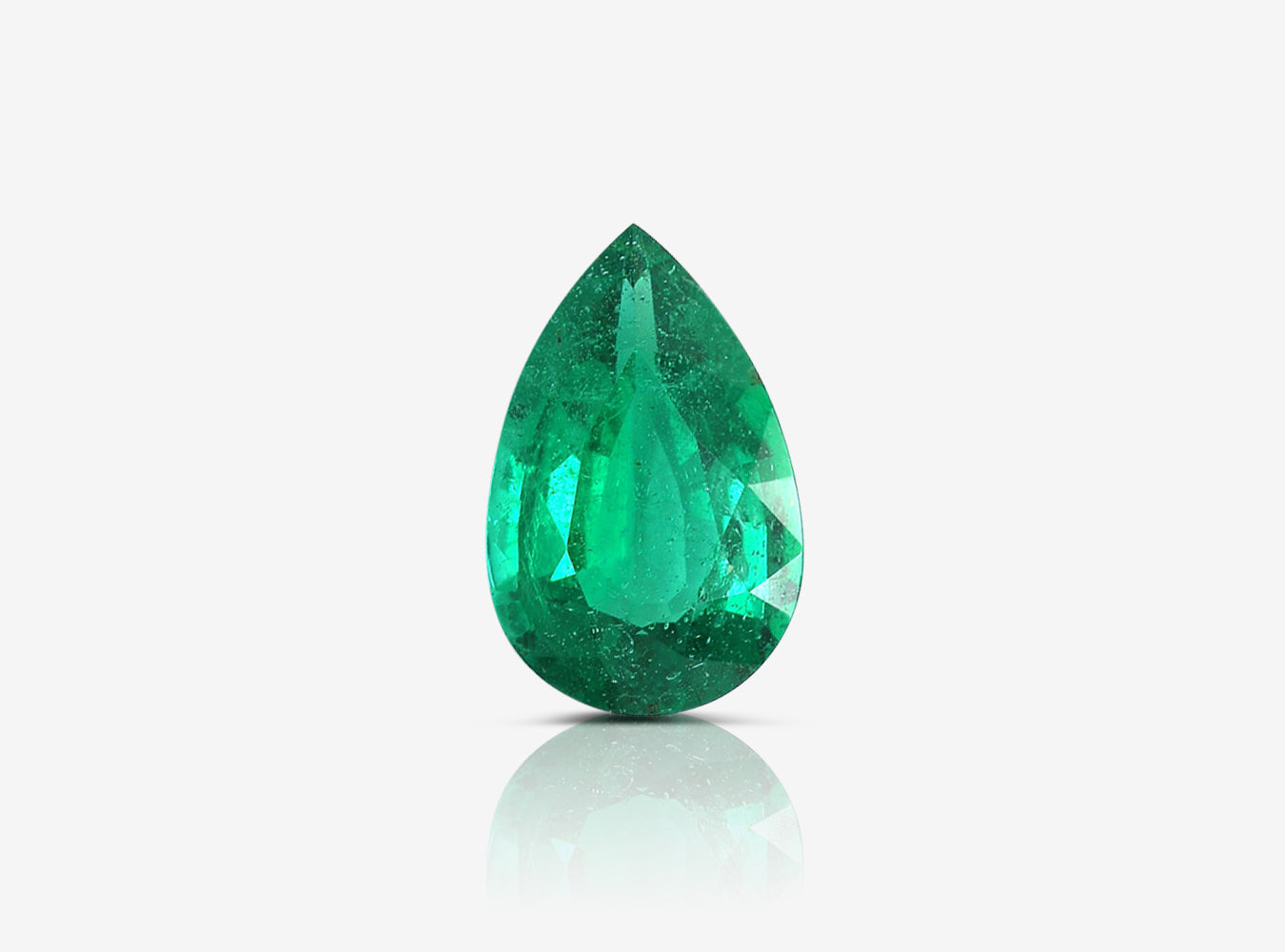 2.91 ct. Pear Shape Emerald ICA Minor