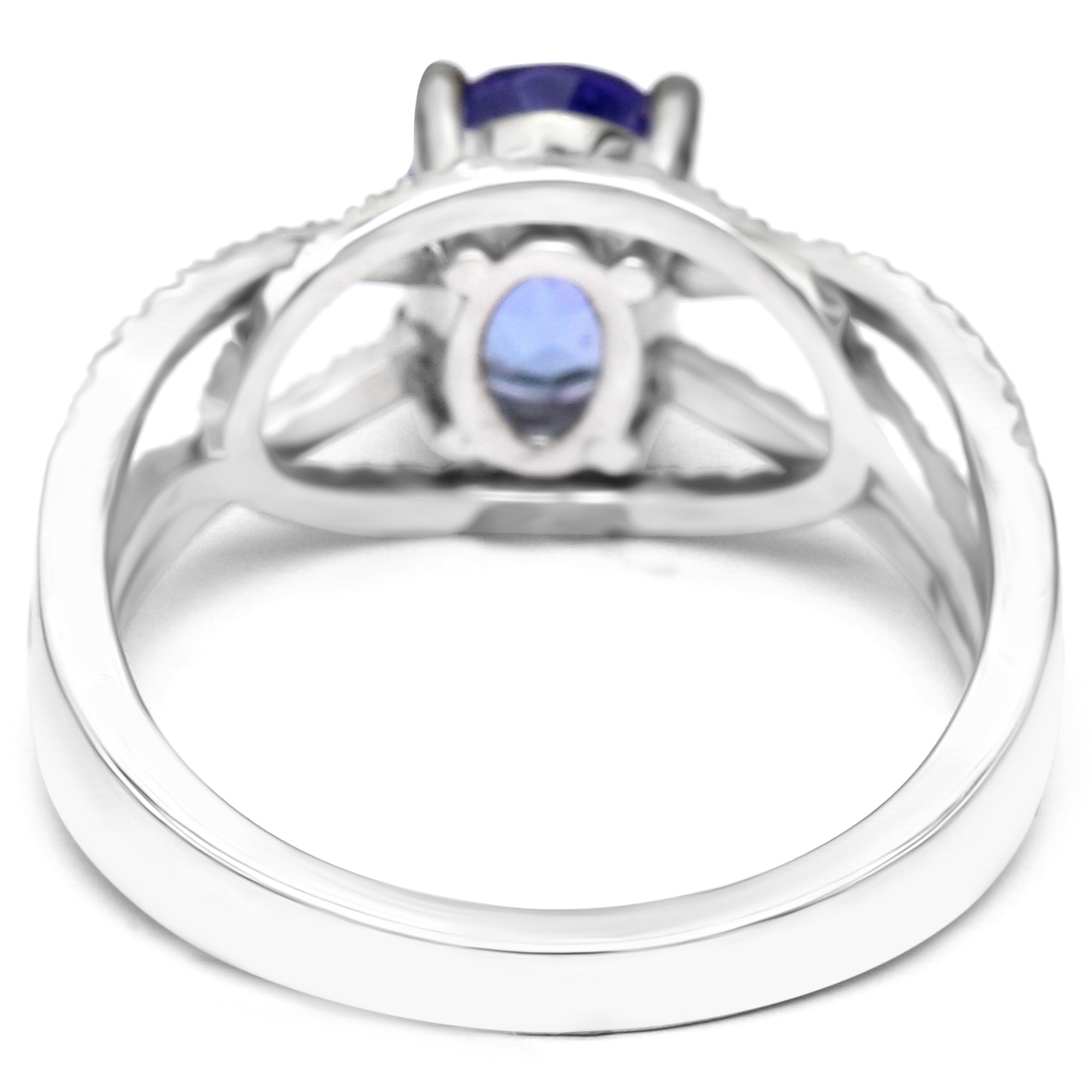 Tanzanite Oval Ring with Diamonds - 1.83ct TW