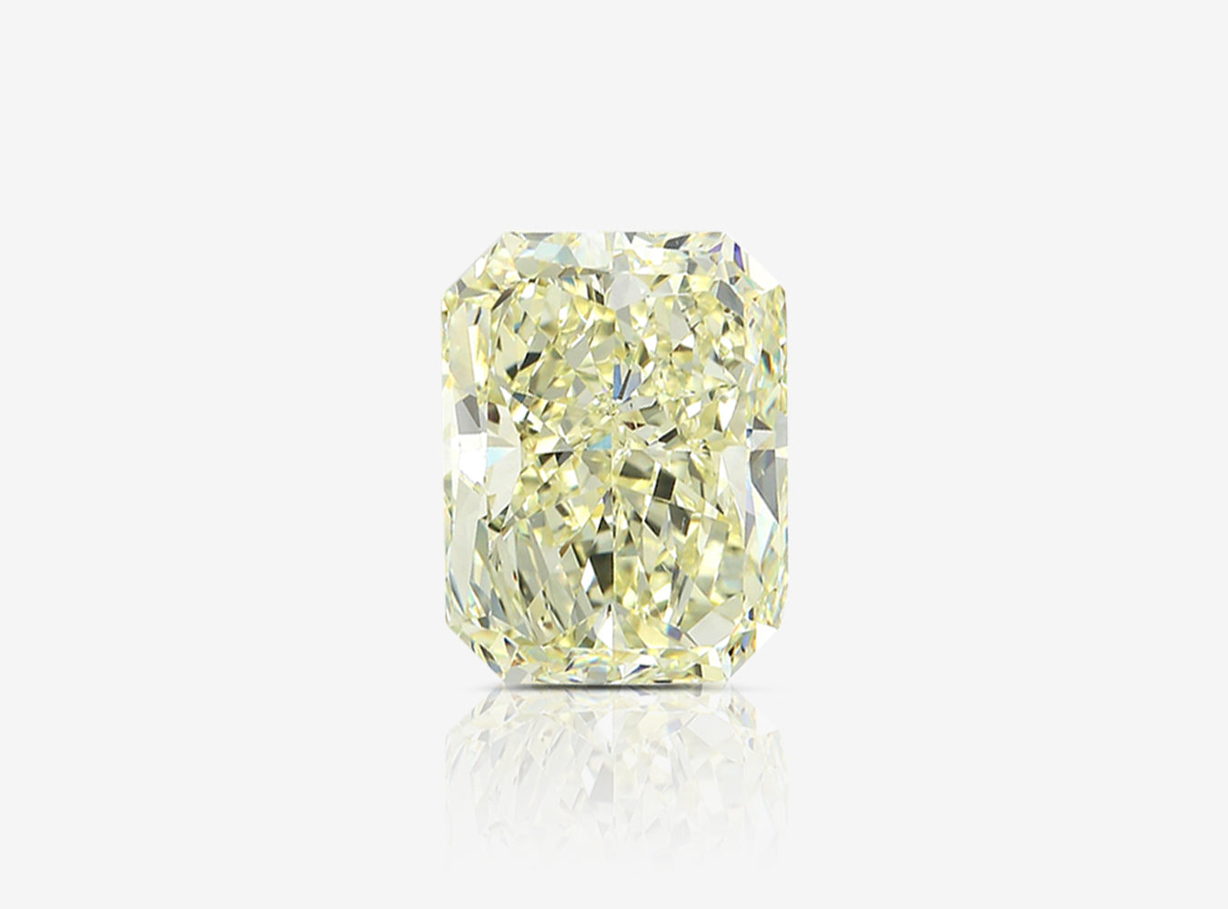 10.01 ct. Radiant Fancy Light Yellow VS2 None GIA