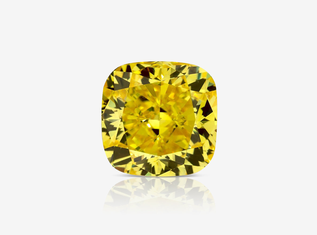 1.53 ct. Cushion Vivid Yellow VS2 None GIA