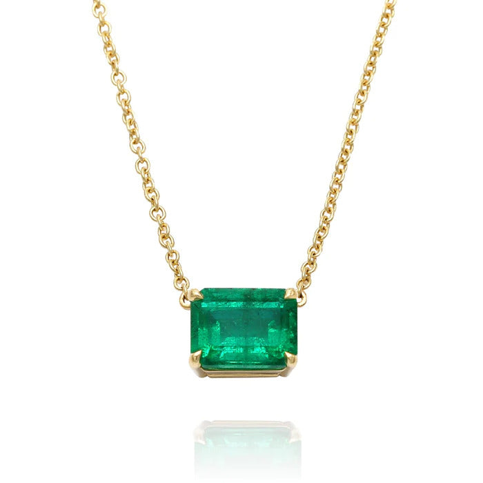 Emerald East-West Pendant - 1.65ct TW