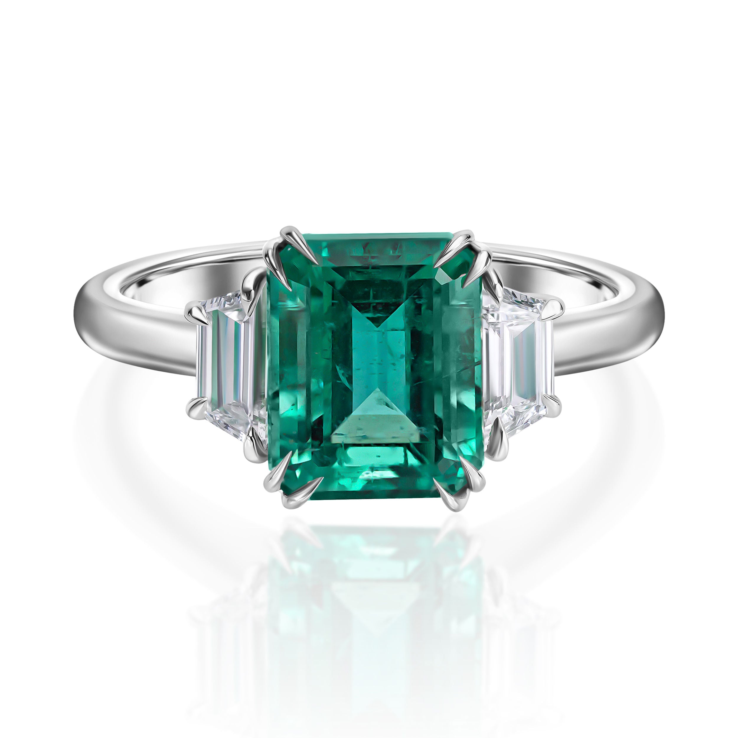 Exquisite Emerald-Cut Emerald Ring -3.64ct TW