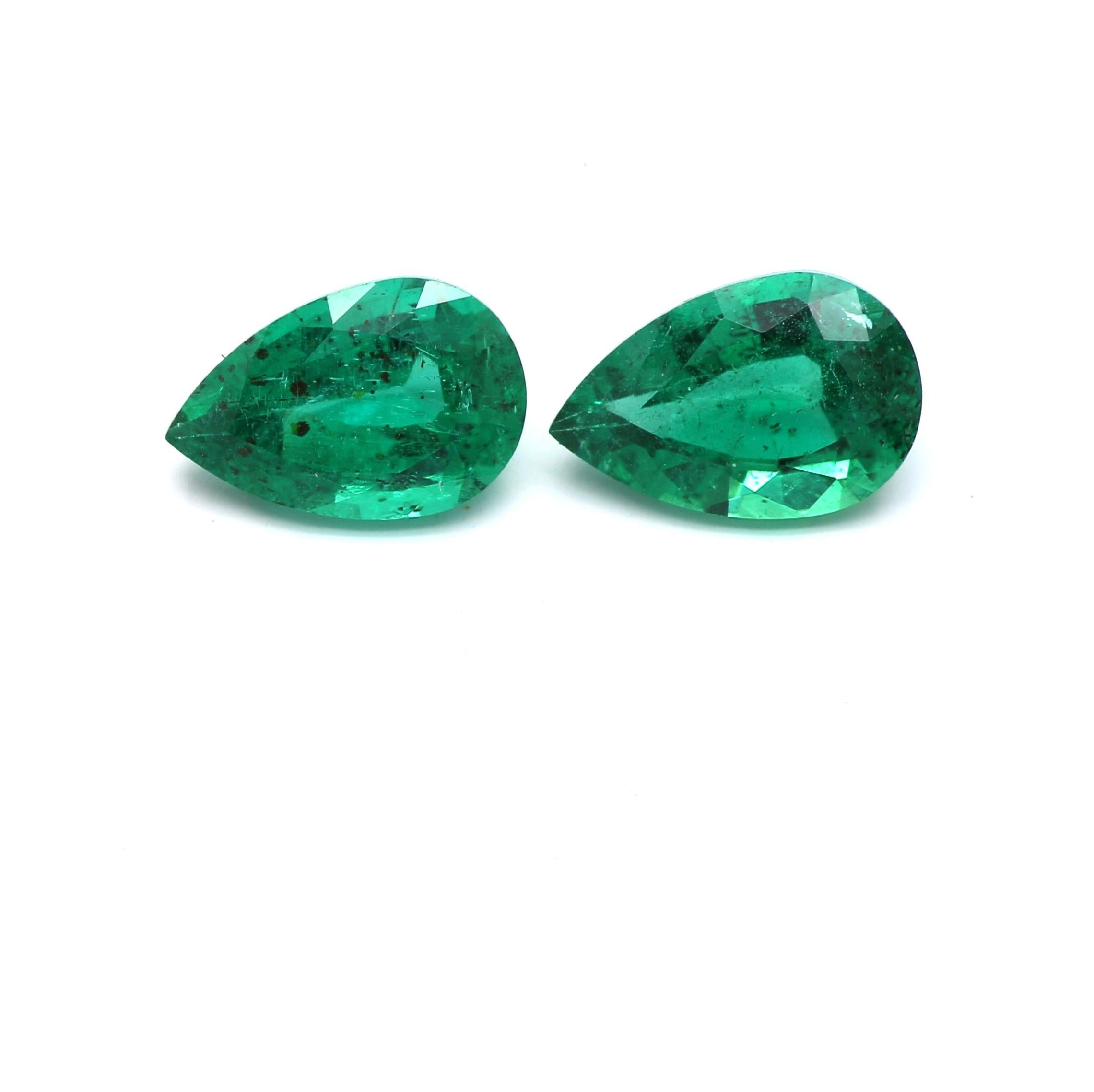 1.06 ct. Pear Shape Emerald ICA Minor