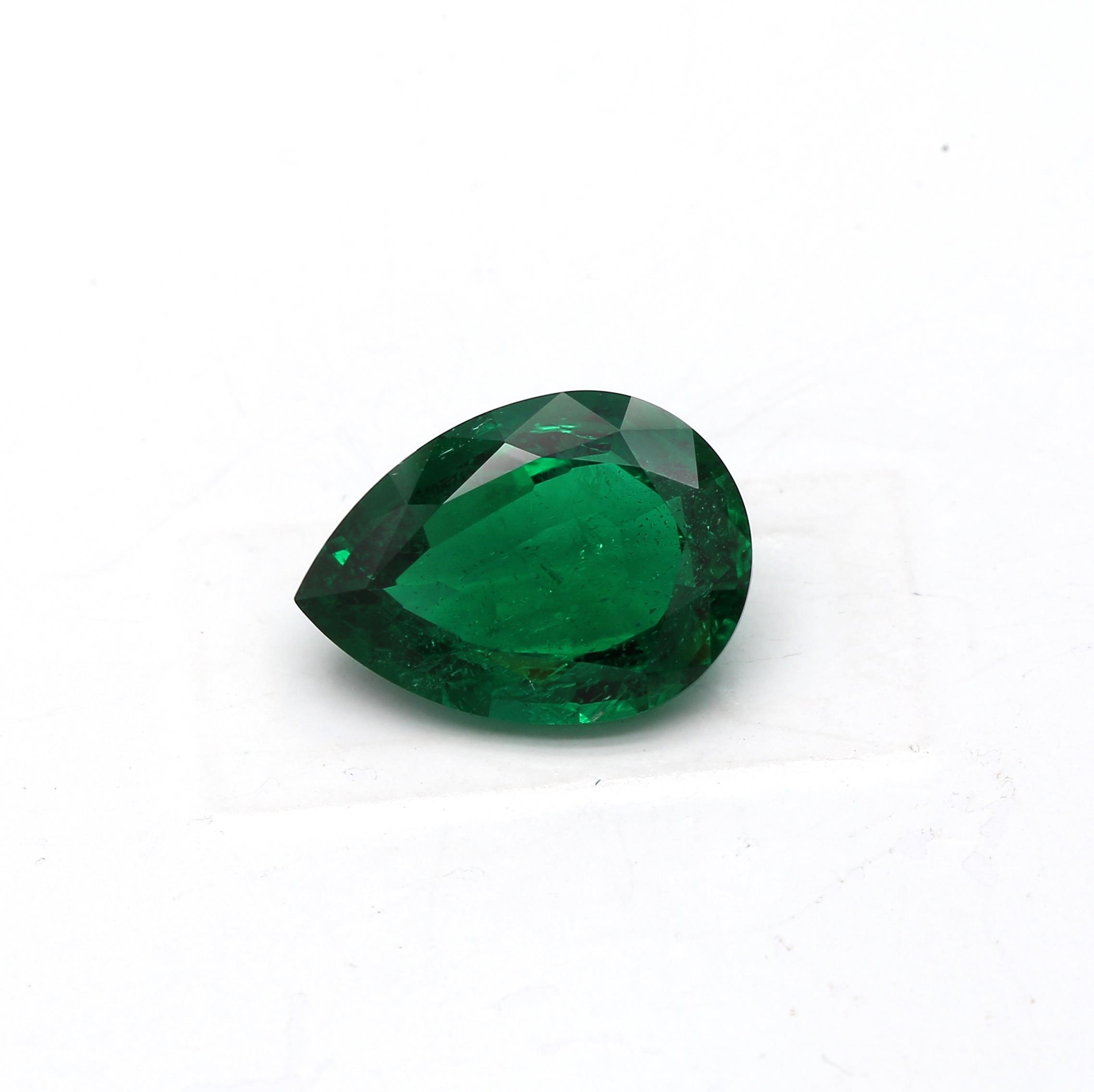 1.86 ct. Pear Shape Emerald AGL Minor