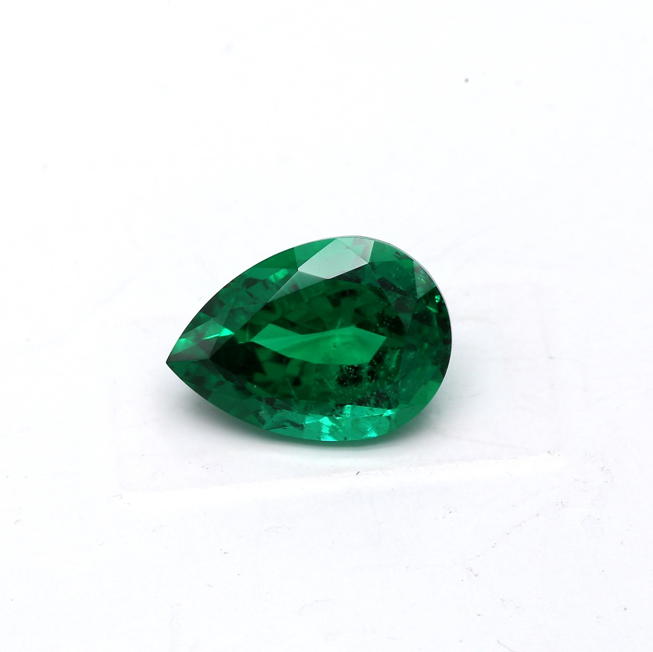 2.21 ct. Pear Shape Emerald GRS Insignificant