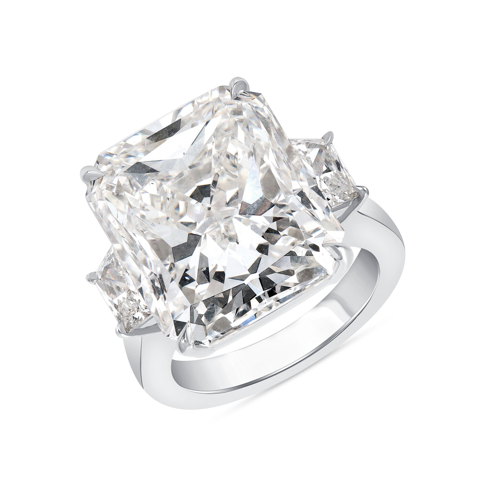 16.52ct Rad J SI1 GIA Diamond Ring-17.76ct TW