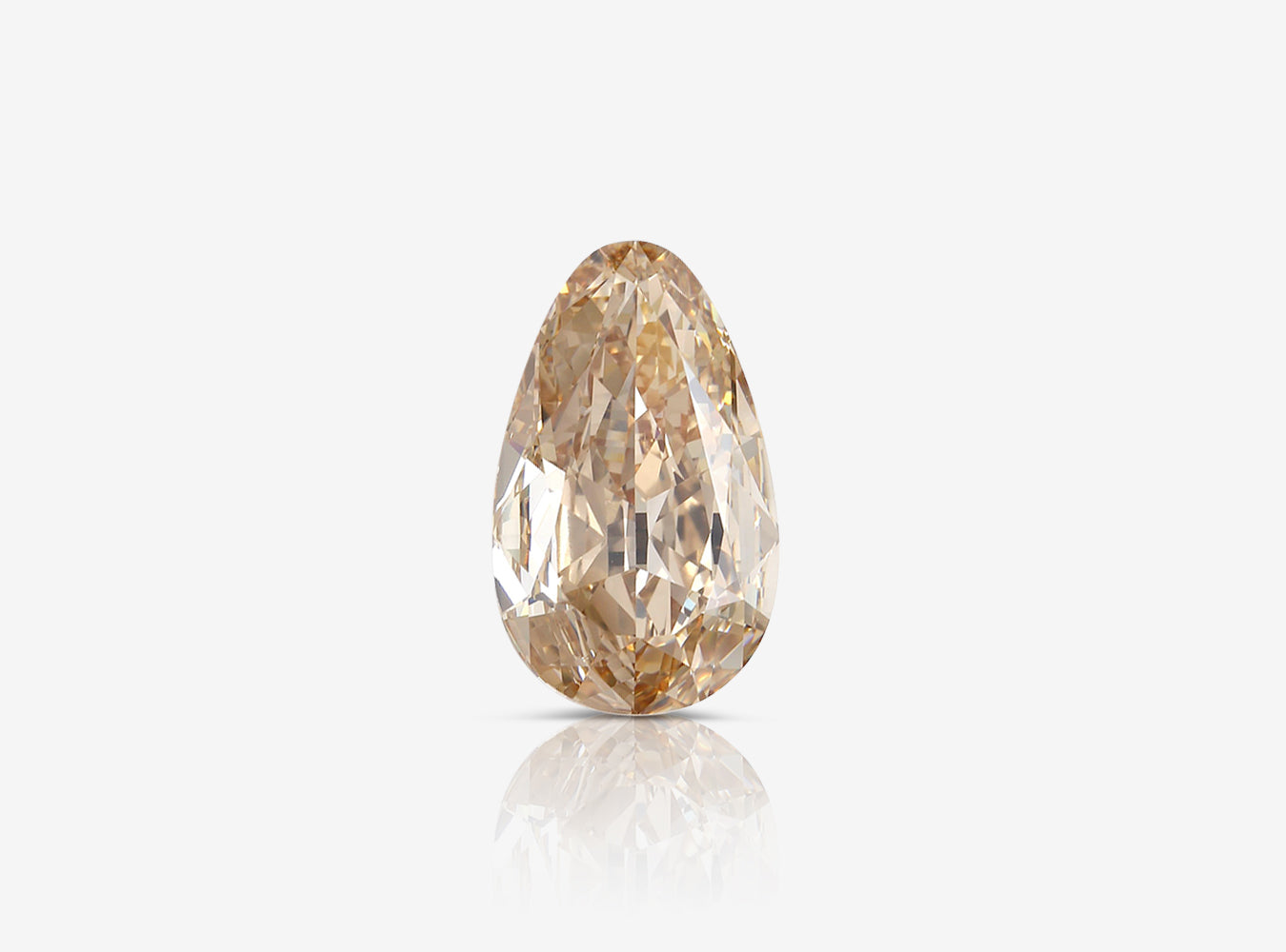 12.02 ct. Pear Shape Fancy Brown Orange VS2 None GIA