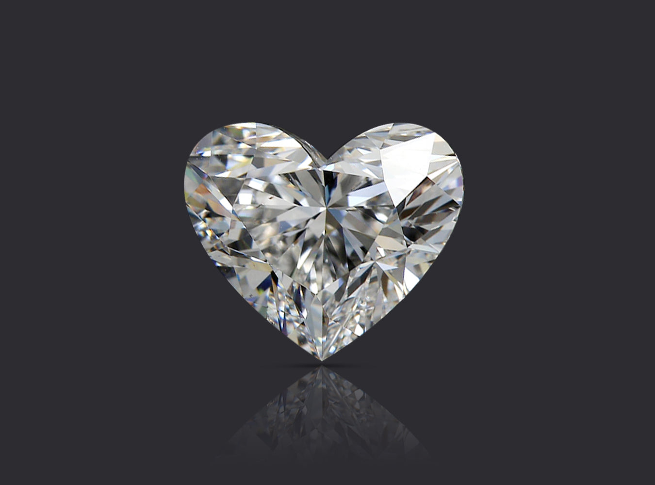 3.02 ct. Heart Shape Diamond F SI2 None GIA