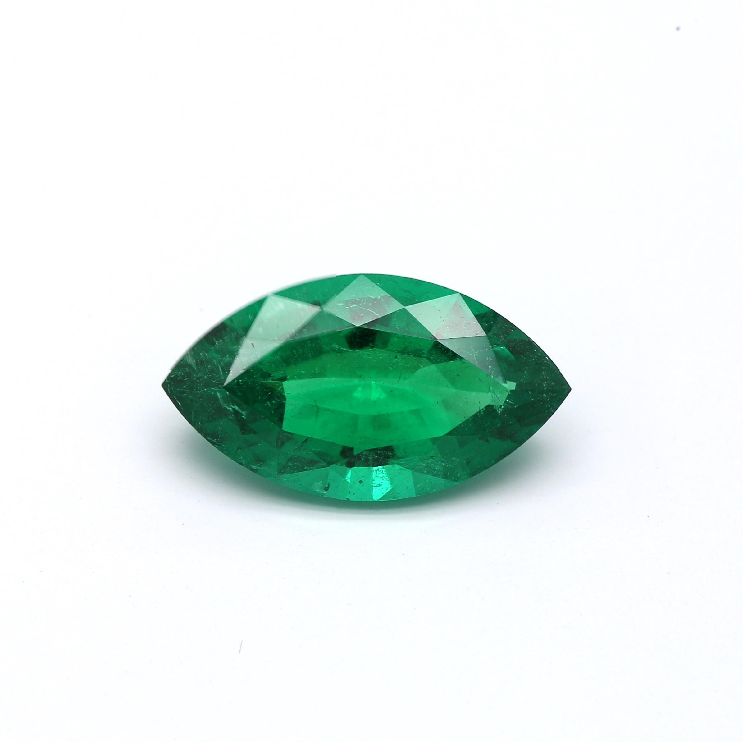 2.42 ct. Marquise Emerald GRS Minor