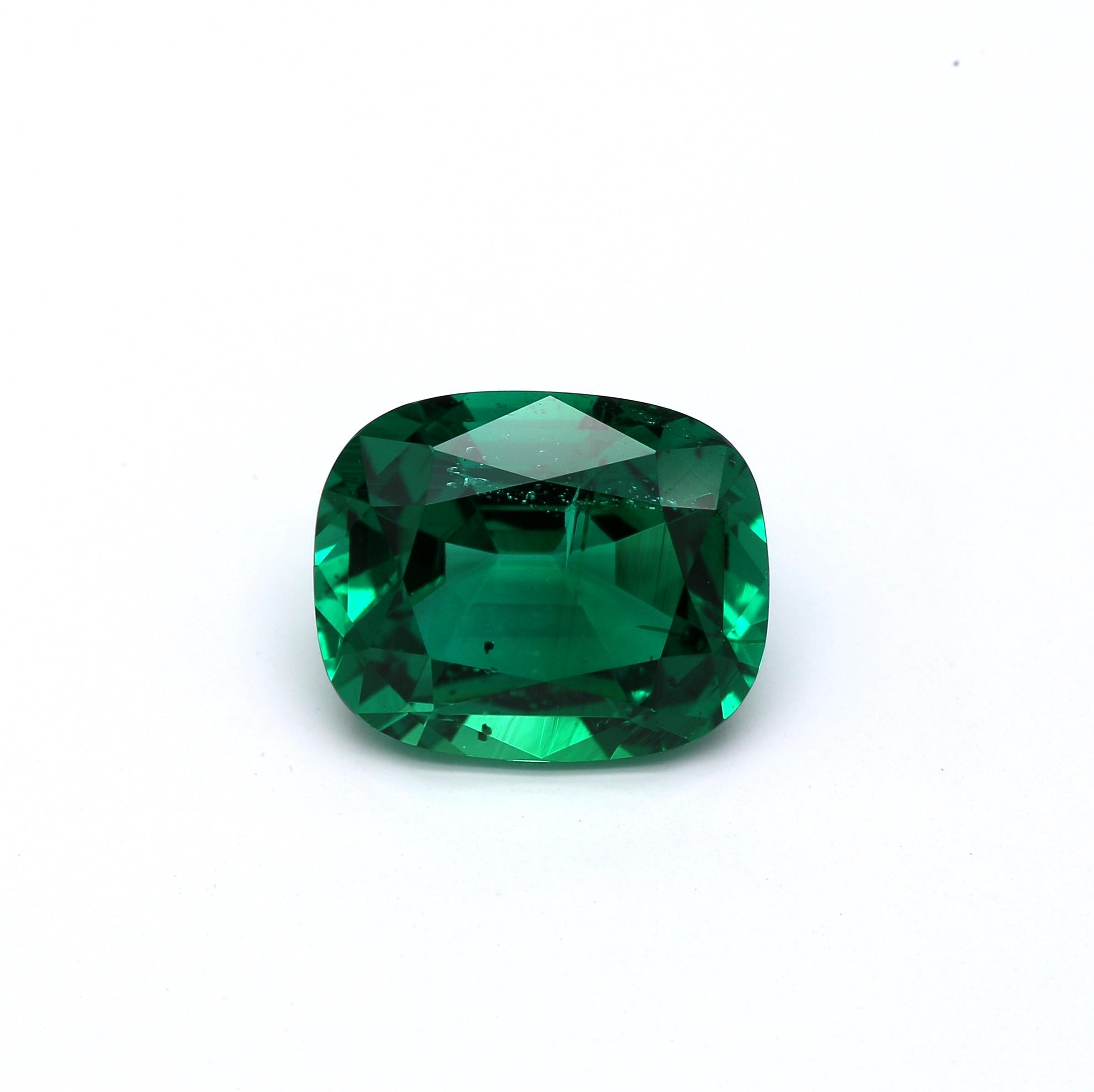 2.60 ct. Cushion Emerald GRS Minor