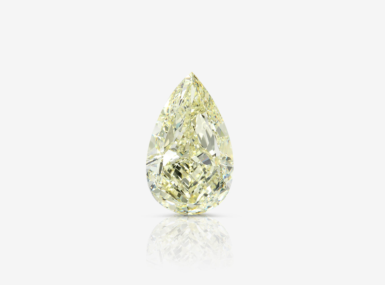 20.02 ct. Pear Shape Fancy Light Yellow SI1 Faint GIA