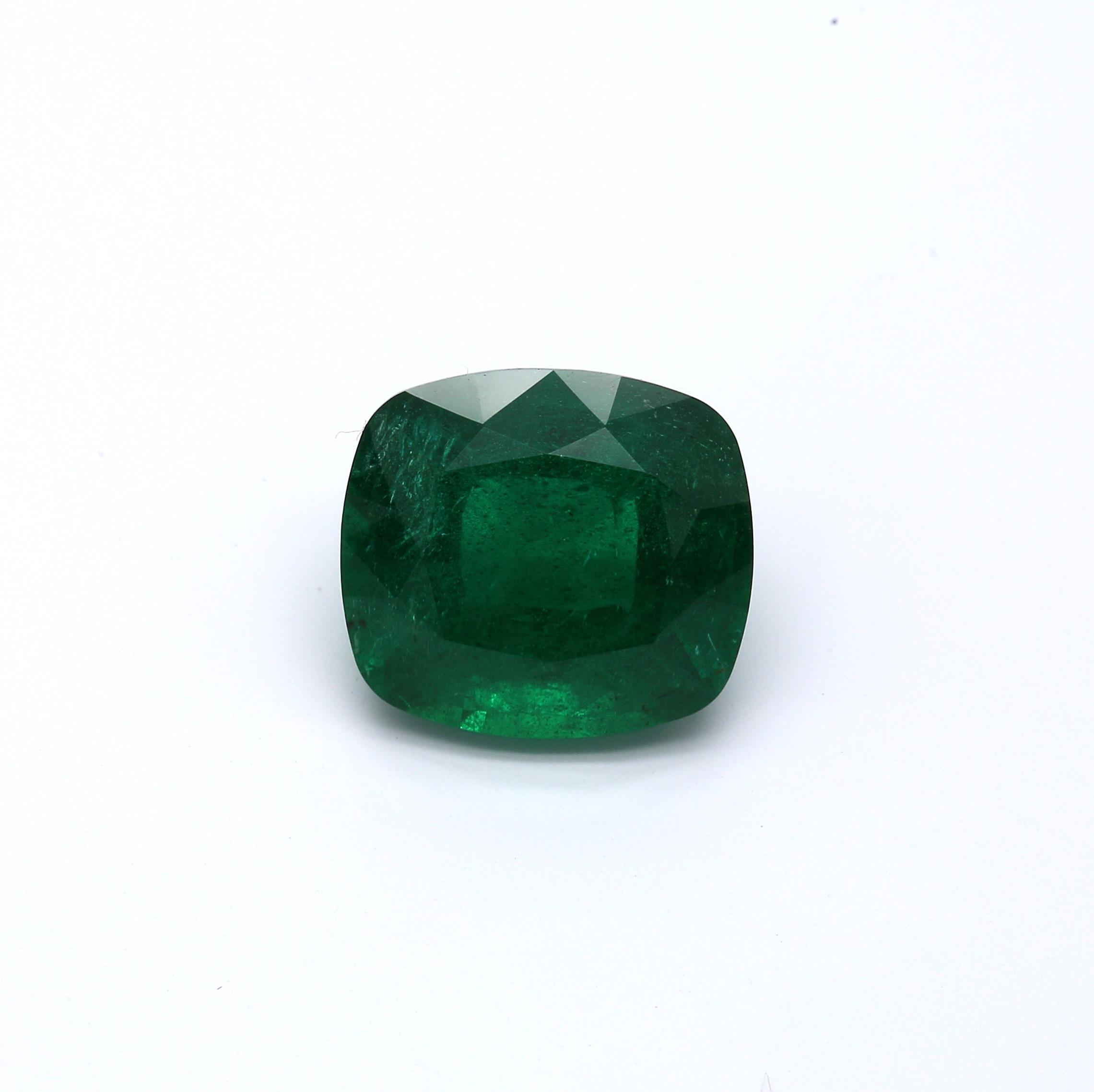 7.84 ct. Cushion Emerald GRS Insignificant