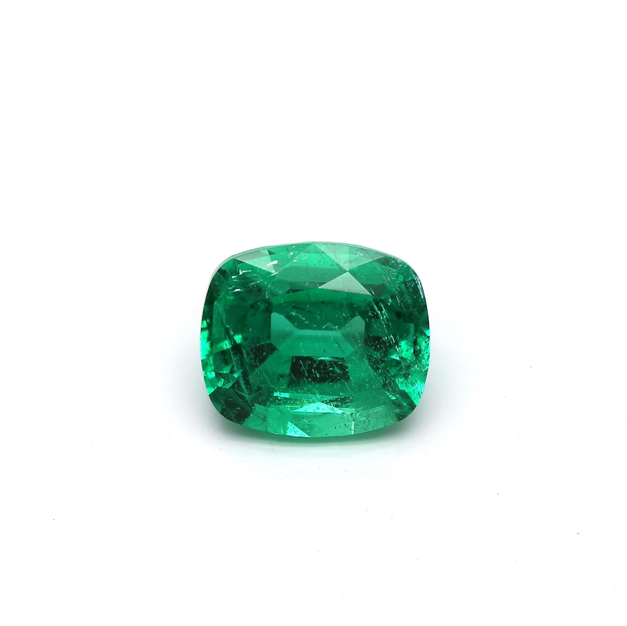 1.53 ct. Cushion Emerald GRS Minor