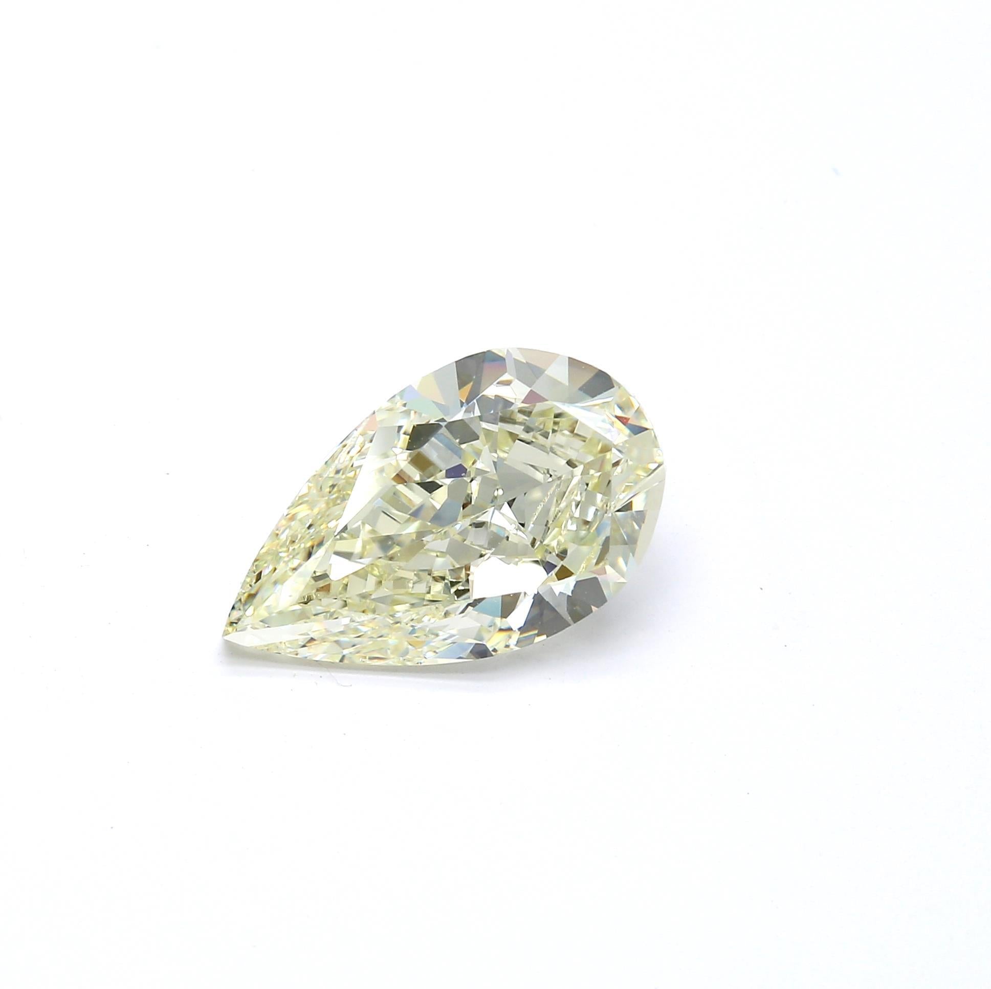 5.01 ct. Pear Shape Diamond W to X SI2 None GIA