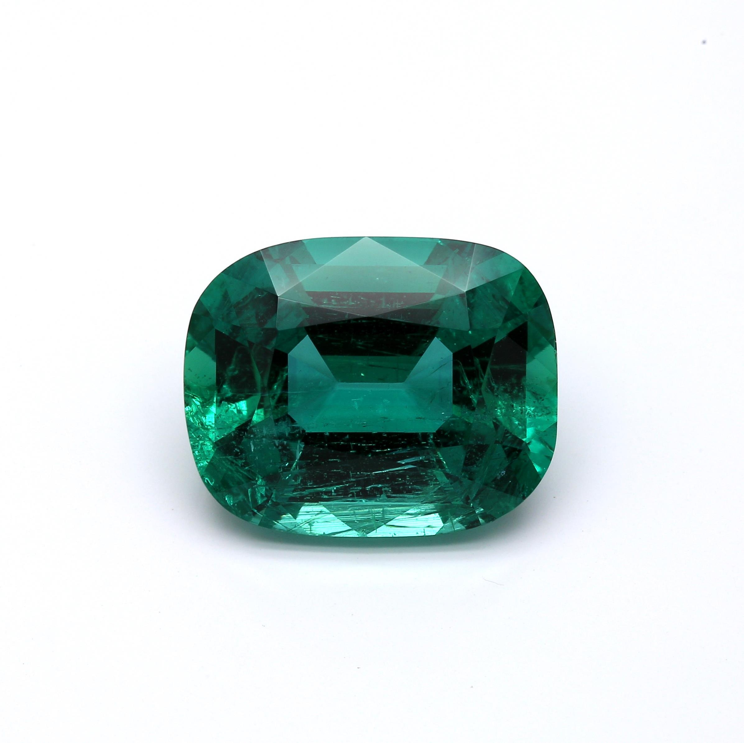 16.36 ct. Cushion Emerald AGL Minor