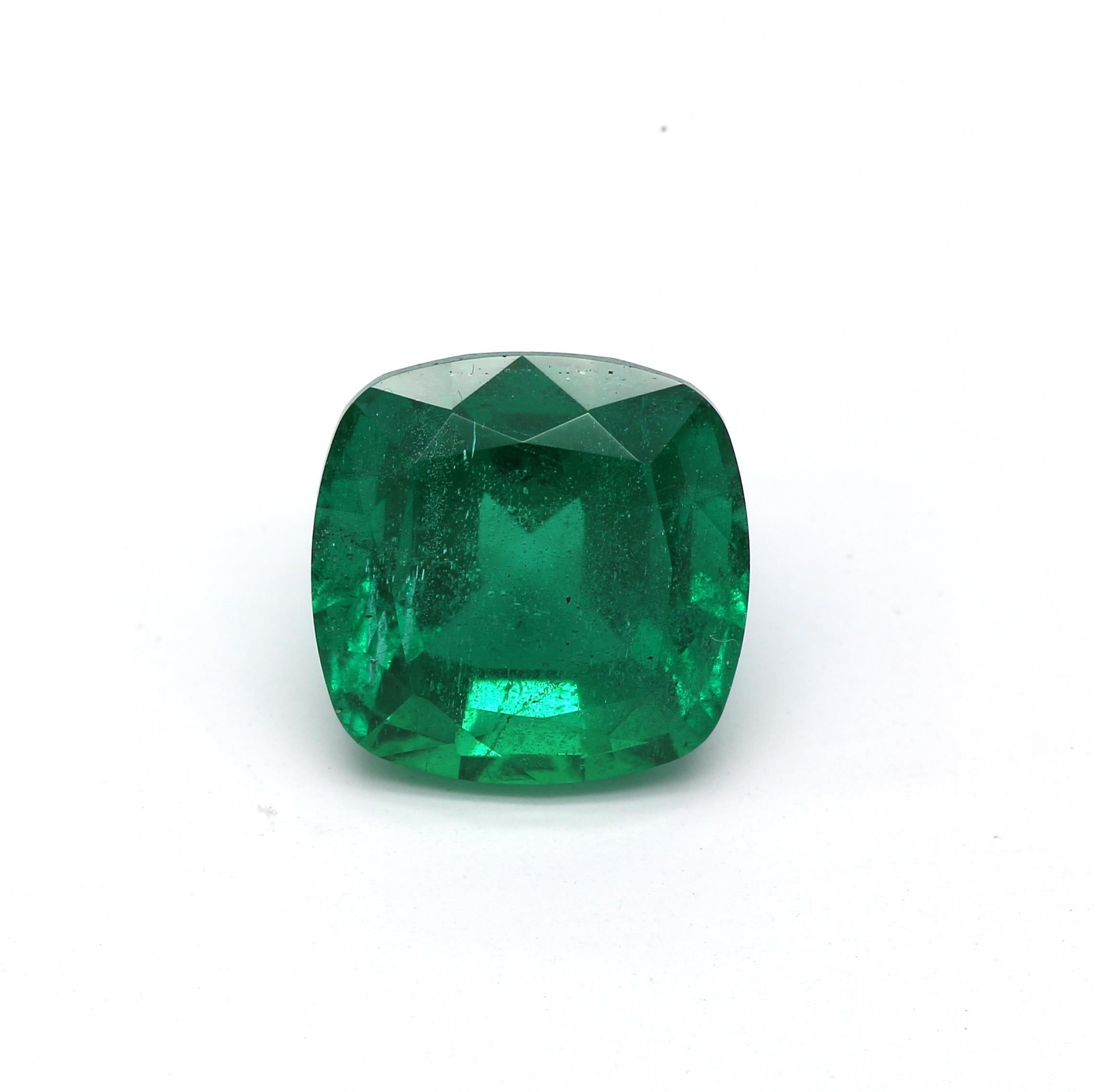 3.43 ct. Cushion Emerald GRS Insignificant