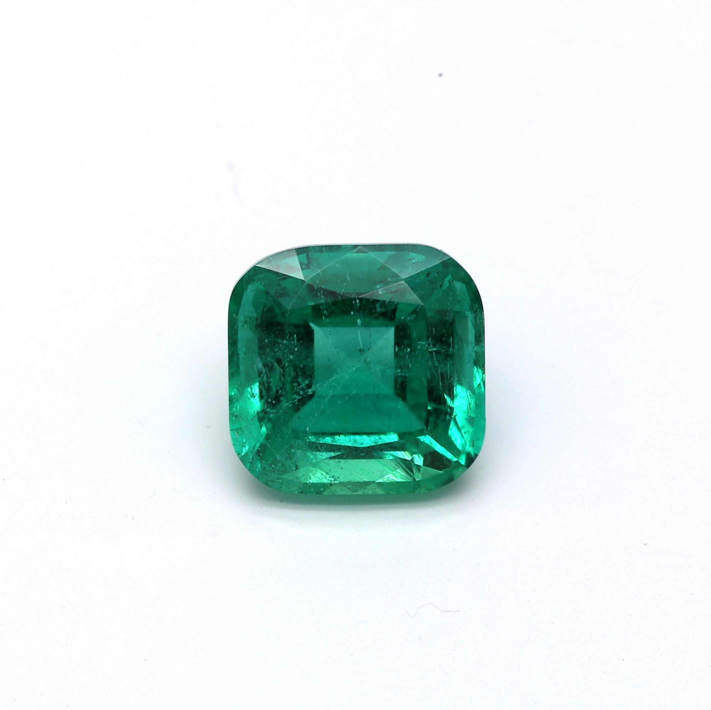 2.59 ct. Cushion Emerald GRS Minor