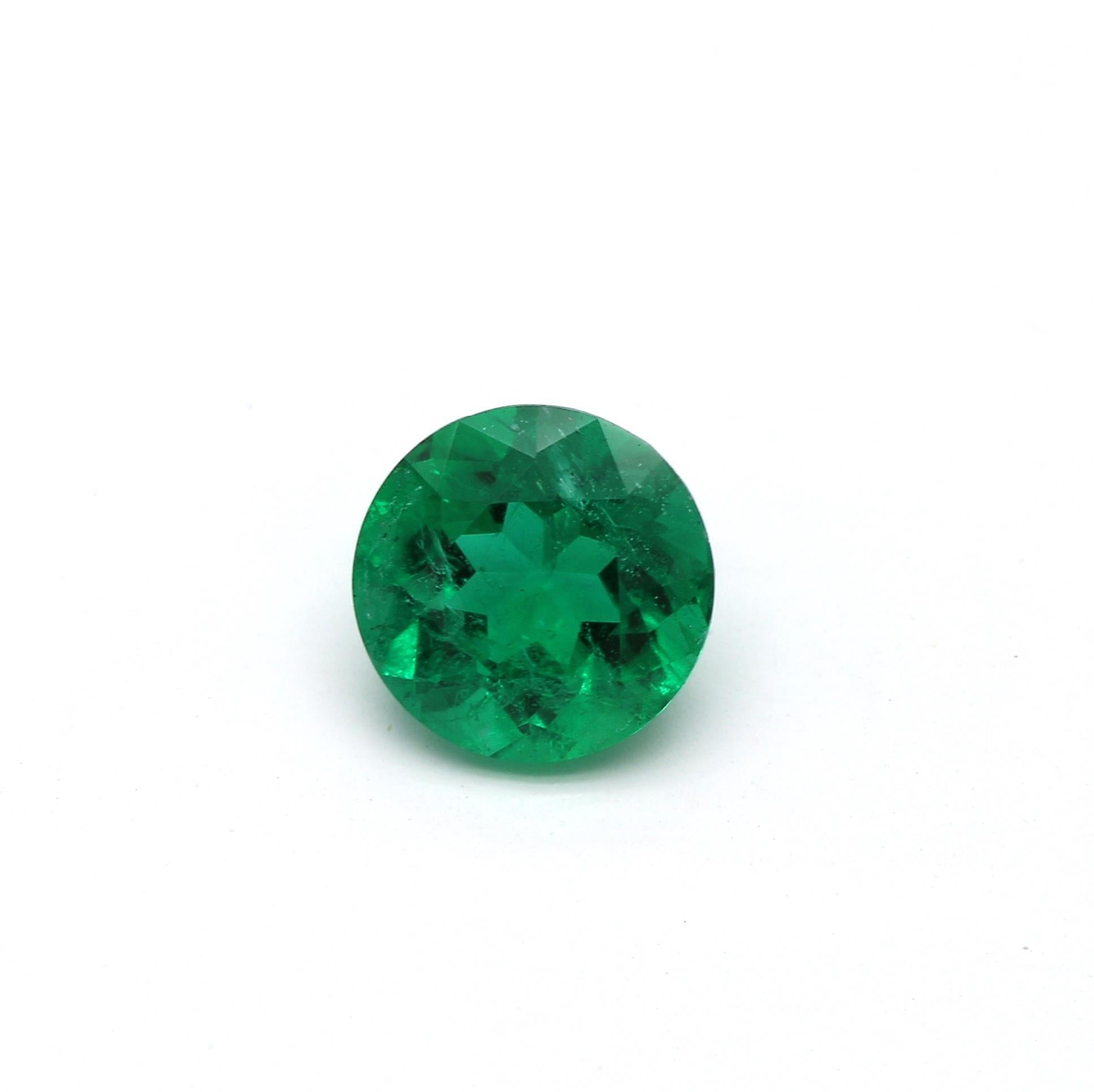 1.01 ct. Round Brilliant Emerald GRS Minor