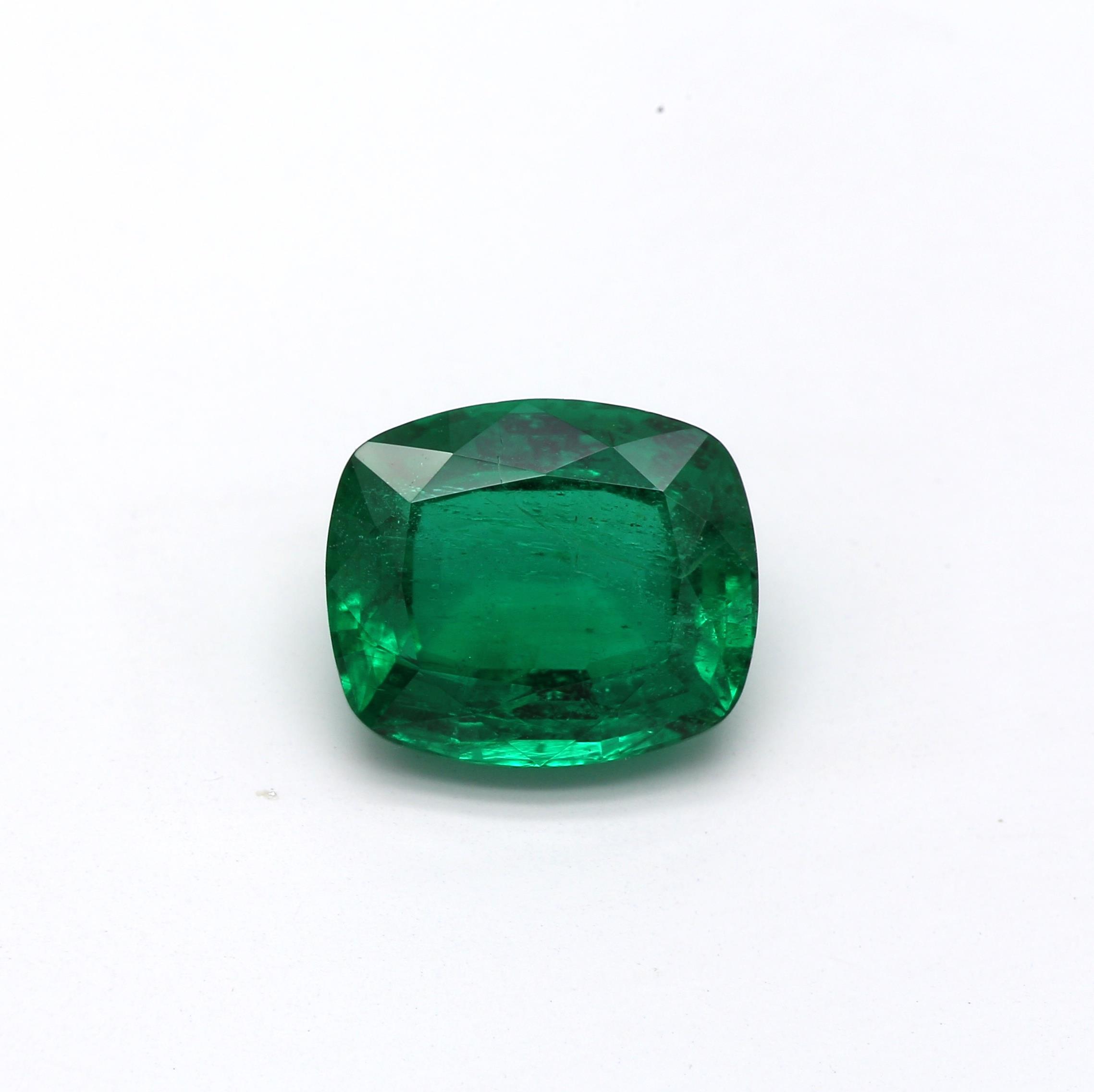 2.18 ct. Cushion Emerald GRS Minor