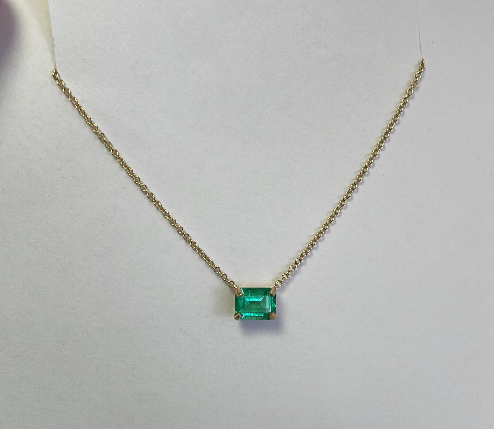 Emerald Cut Pendant - 0.67ct TW