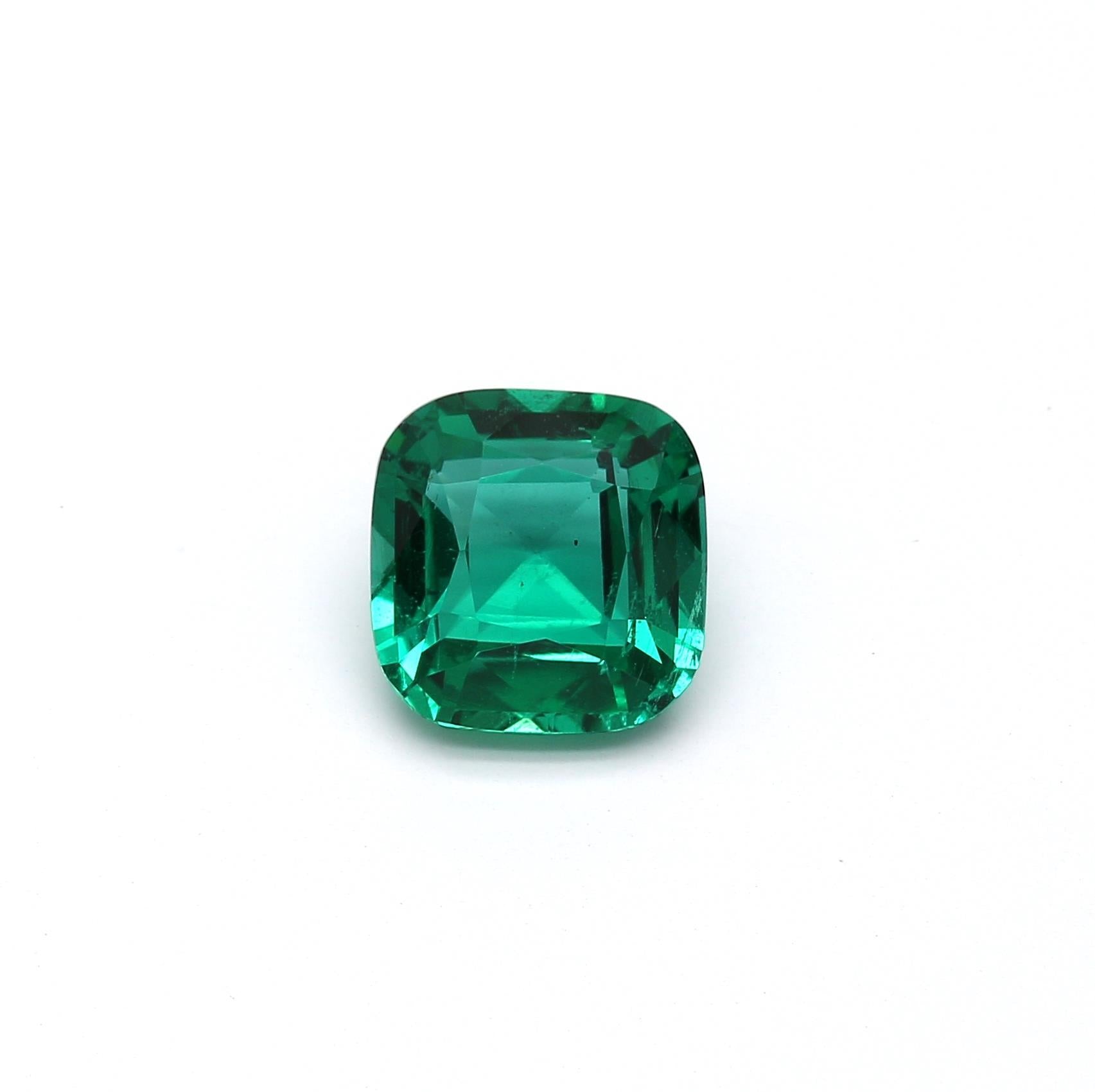 2.95 ct. Cushion Emerald AGL No Oil