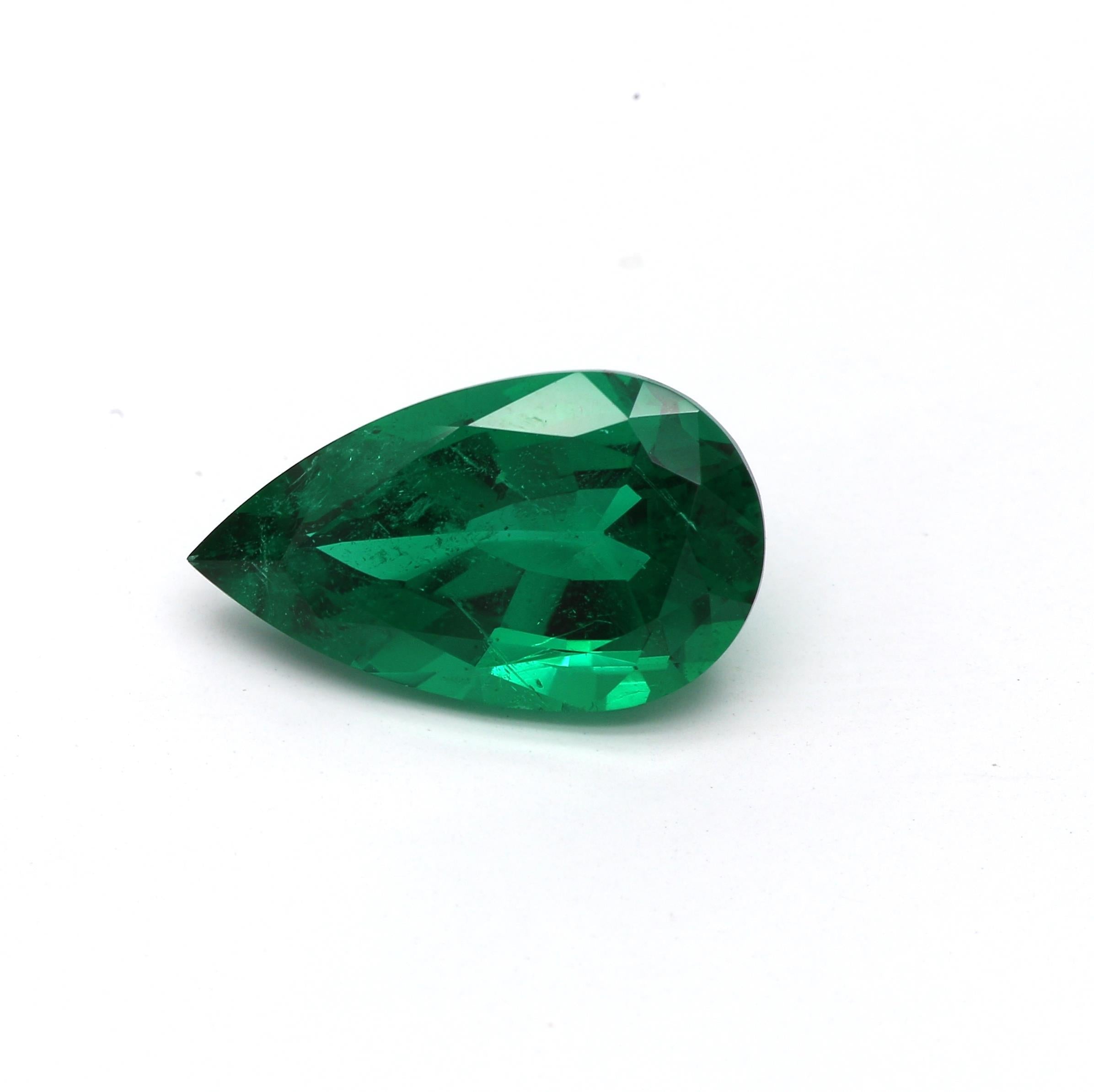 2.51 ct. Pear Shape Emerald GRS Insignificant