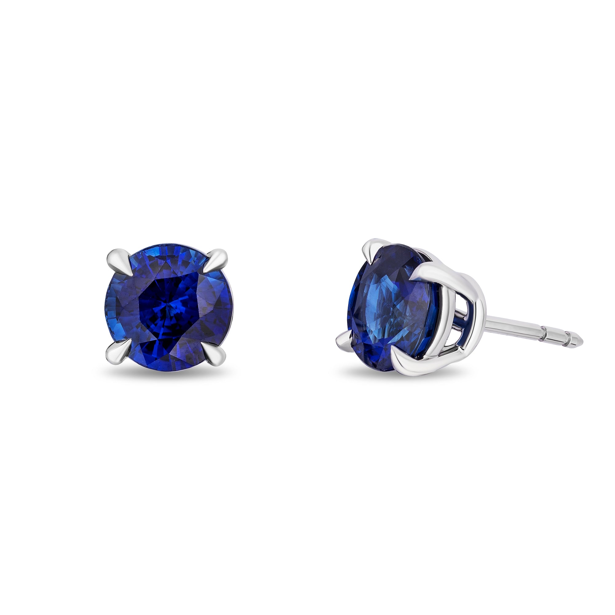 Sapphire Stud Earrings - 5.39ct TW