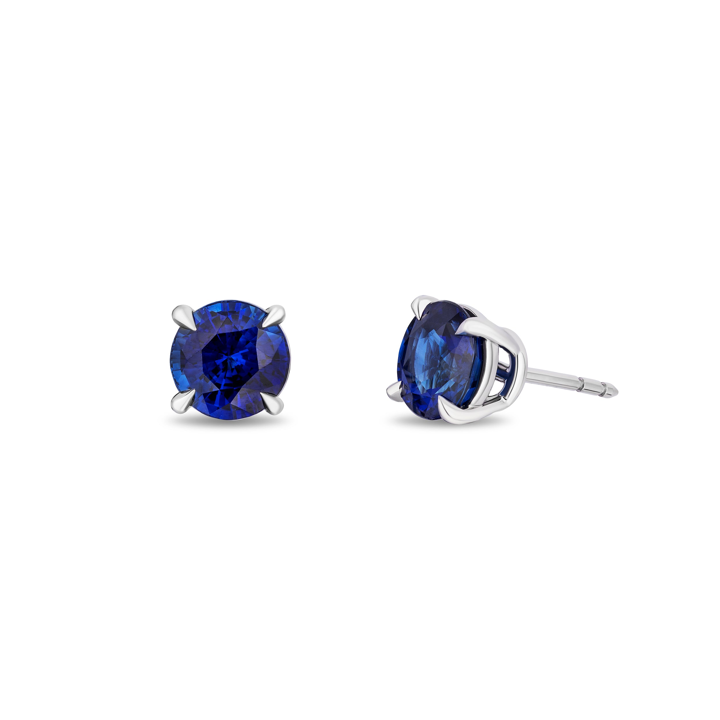 Sapphire Stud Earrings - 5.39ct TW