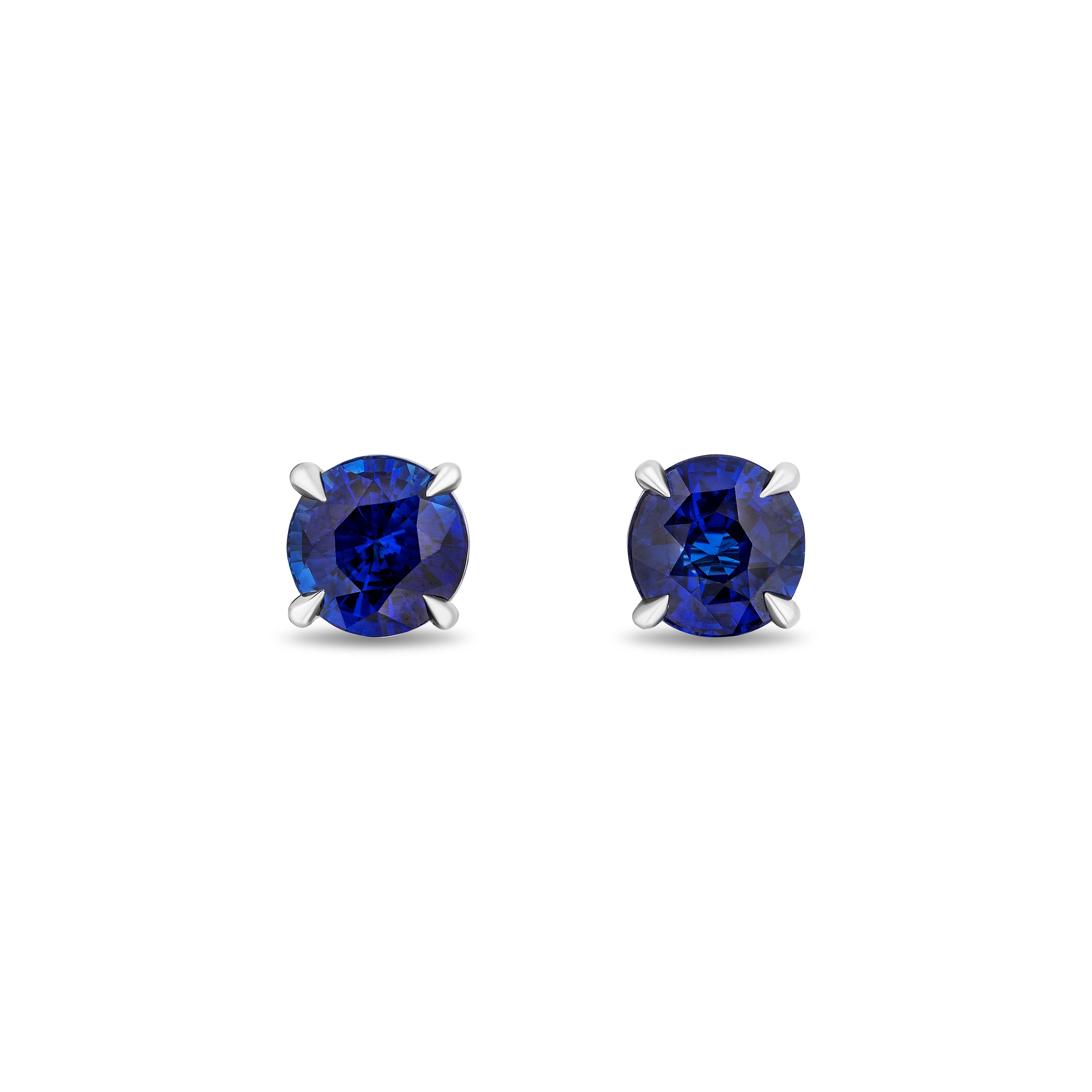 Sapphire Stud Earrings - 5.39ct TW