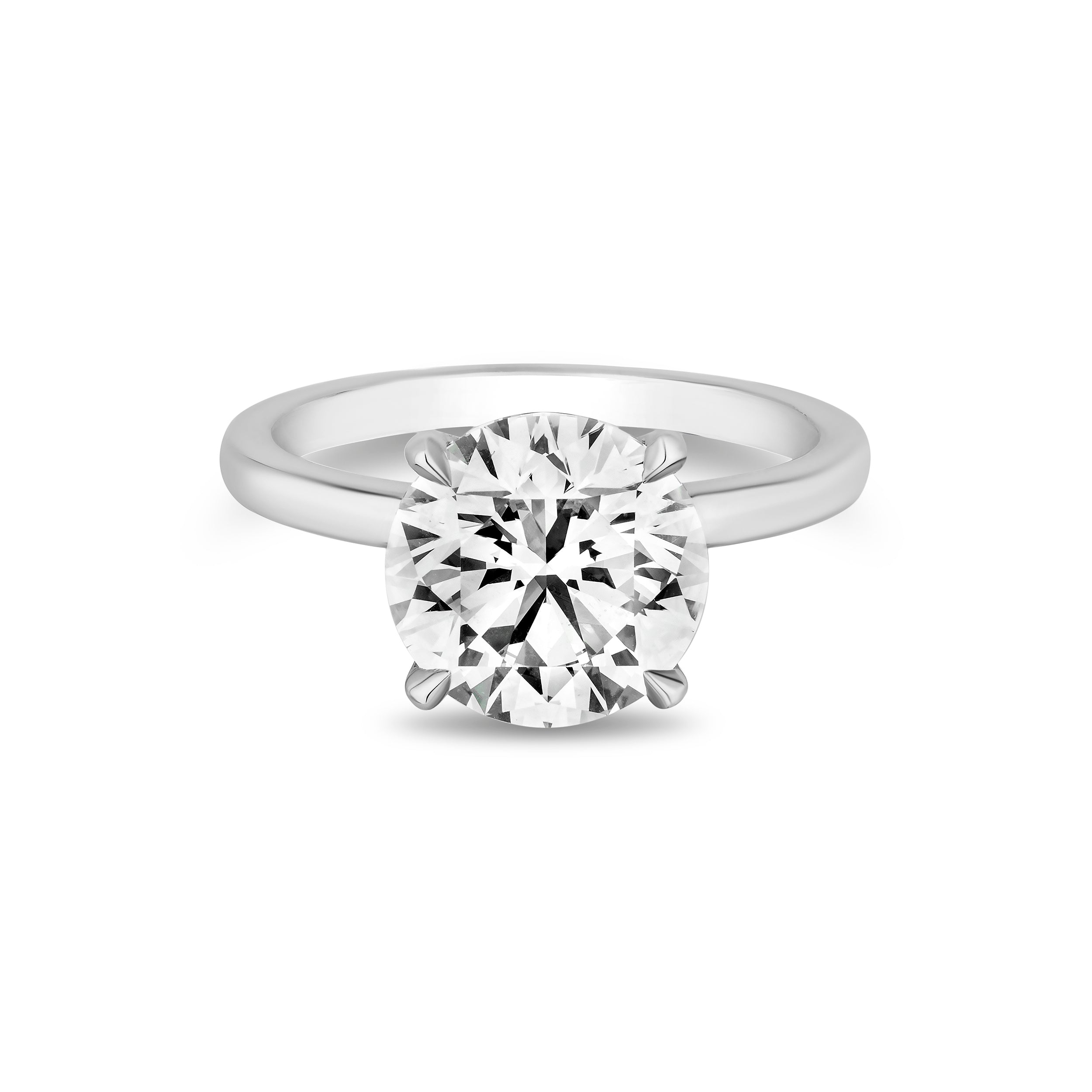 Round Brilliant Diamond Solitaire Ring - 3.53ct TW