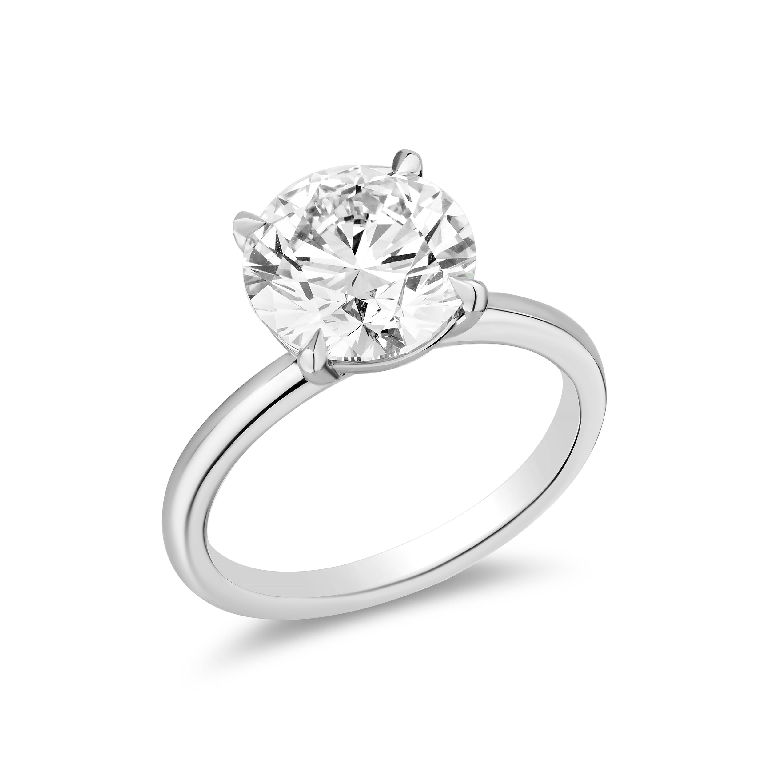 Round Brilliant Diamond Solitaire Ring - 3.53ct TW